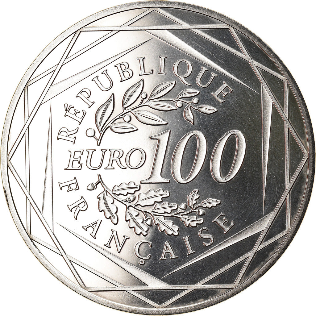 Coin, France, Monnaie de Paris, 100 Euro, Marianne, 2017, MS(65-70), Silver