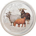 Moneta, Australia, Year of the Goat, 1 Dollar, 2015, 1 Oz, FDC, Argento