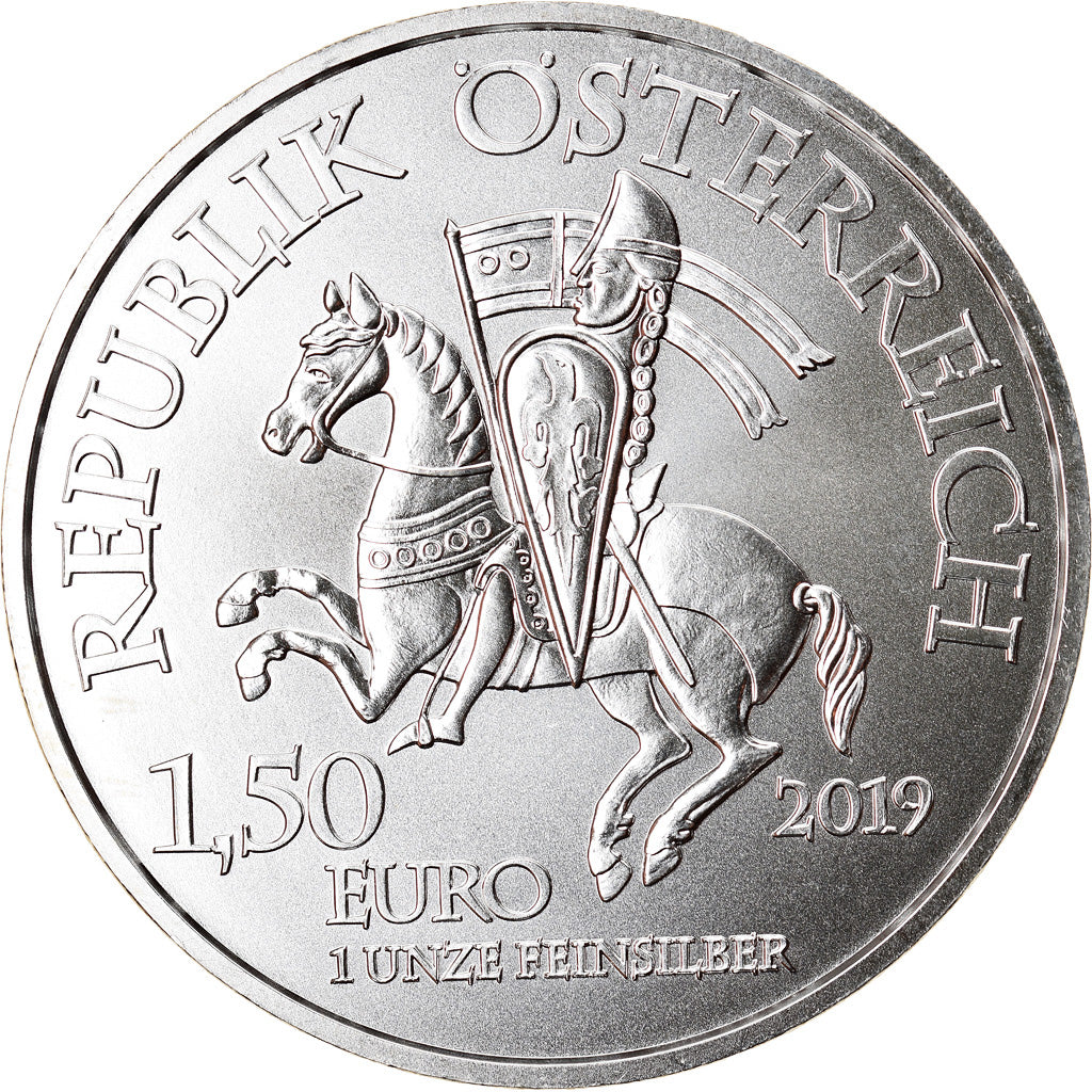 Austria, 1-1/2 Euro, Léopold V d'Autriche, 2019, 1 Oz, MS(65-70), Silver