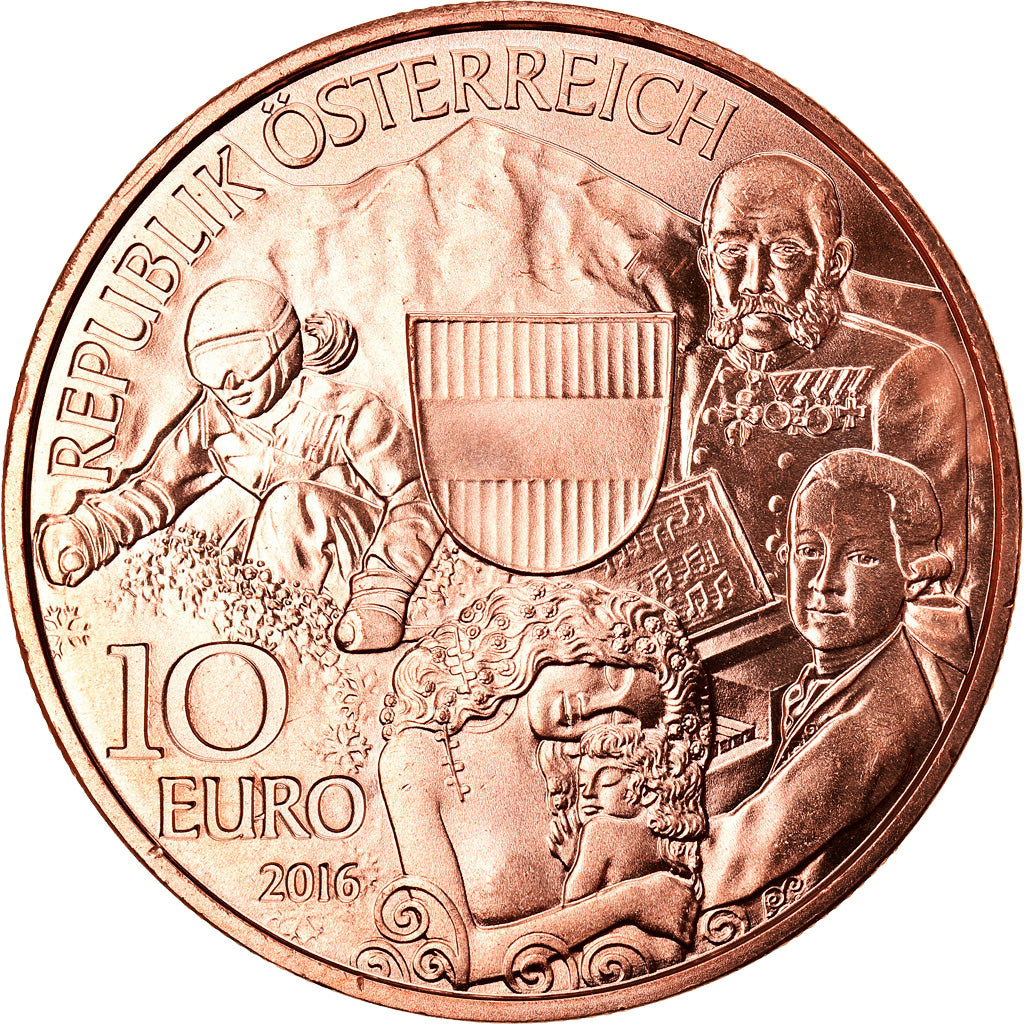 Austria, 10 Euro, Österreich, 2016, MS(65-70), Copper