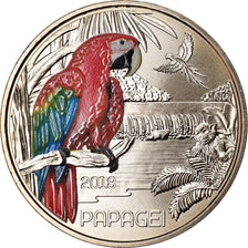 Austria, 3 Euro, The Parrot, 2018, Colourized, FDC, Rame-nichel