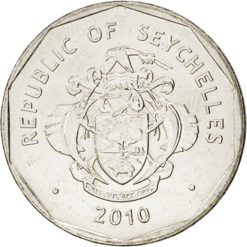 SEYCHELLES, 5 Rupees, 2010, British Royal Mint, KM #51.2, MS(63),...