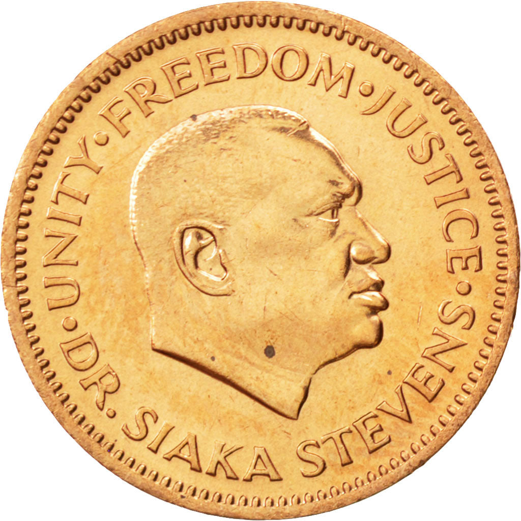SIERRA LEONE, 1/2 Cent, 1980, KM #31, MS(63), Bronze, 20.2, 2.87