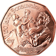 Austria, 5 Euro, 150 years danube waltz, 2017, MS(65-70), Copper