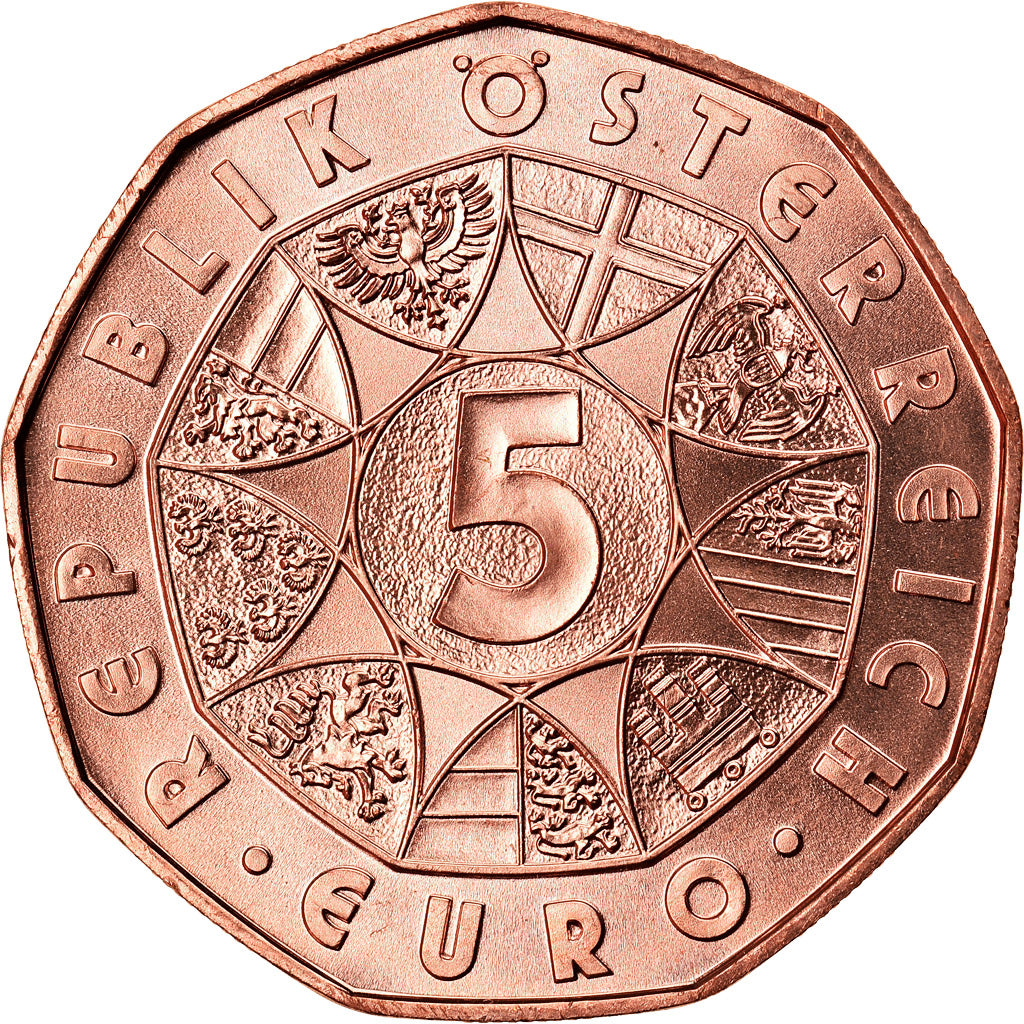 Austria, 5 Euro, New Year Coin 2018, 2018, MS(65-70), Copper