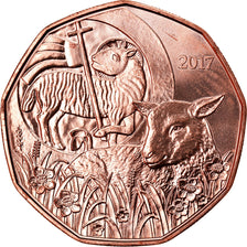 Oostenrijk, 5 Euro, Easter Lamb, 2017, FDC, Koper