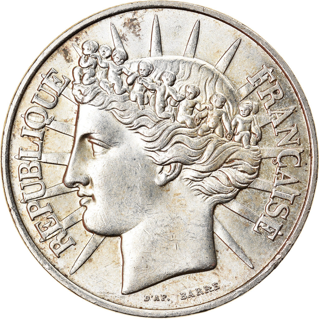 Moneda, Francia, Fraternité, 100 Francs, 1988, MBC+, Plata, KM:966, Gadoury:903