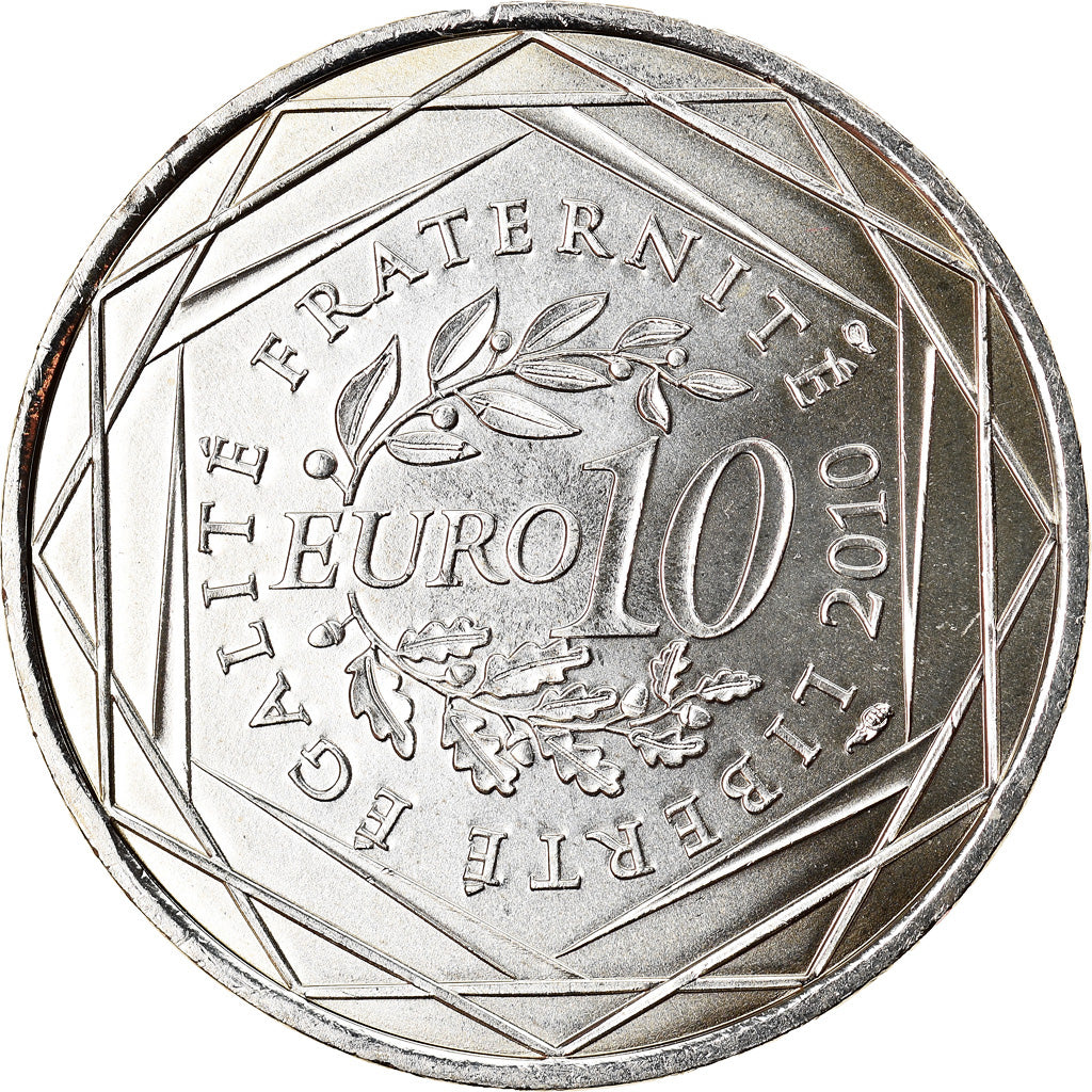 France, 10 Euro, Bretagne, 2010, Paris, MS(64), Silver, KM:1648