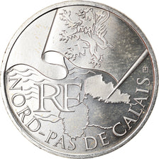 France, 10 Euro, Nord-Pas de Calais, 2010, Paris, MS(63), Silver, Gadoury:EU399