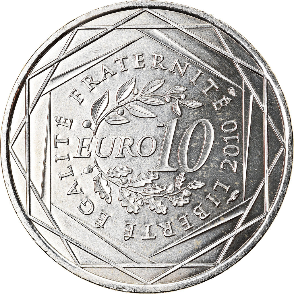 France, 10 Euro, Nord-Pas de Calais, 2010, Paris, MS(63), Silver, Gadoury:EU399