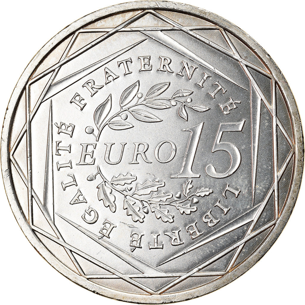 France, 15 Euro, Semeuse, 2008, SPL, Argent, Gadoury:EU288, KM:1535