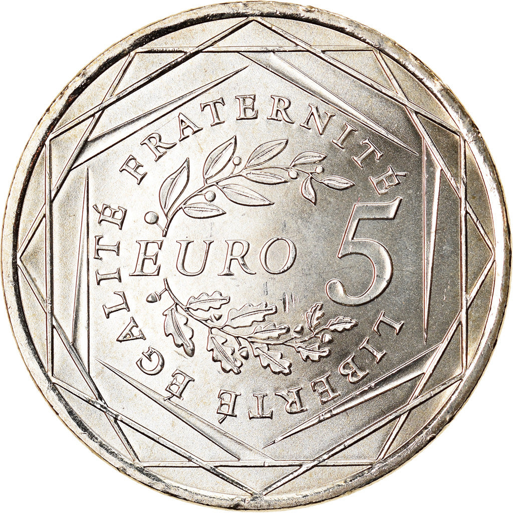 Frankrijk, 5 Euro, Semeuse, 2008, UNC-, Zilver, Gadoury:EU287, KM:1534