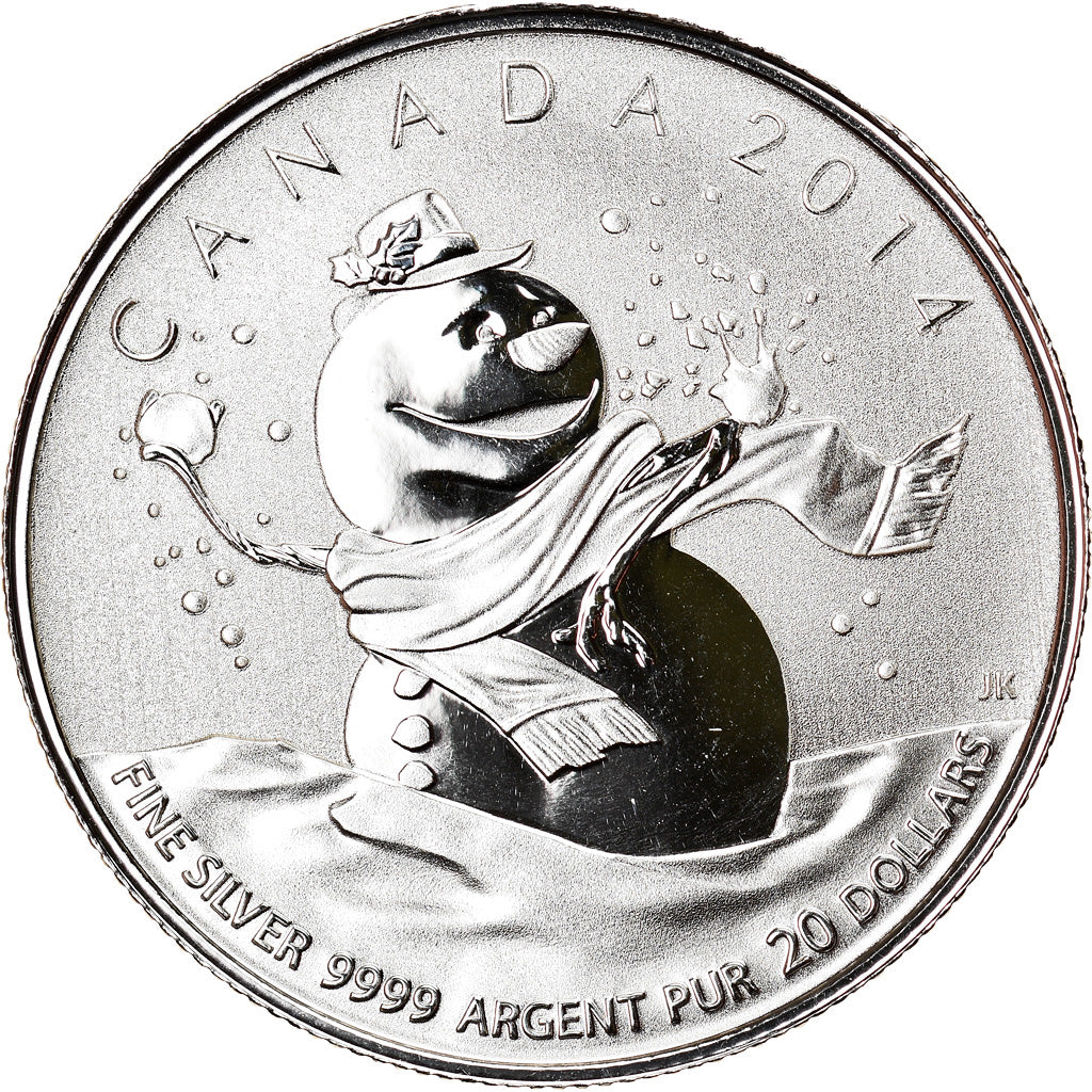 Münze, Kanada, Elizabeth II, Snowman, 20 Dollars, 2014, STGL, Silber