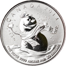 Münze, Kanada, Elizabeth II, Snowman, 20 Dollars, 2014, STGL, Silber