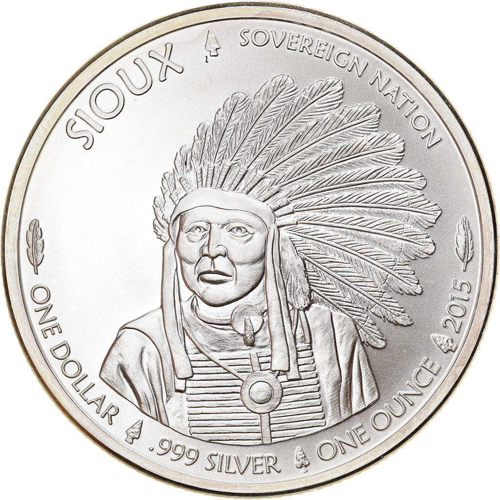 Monnaie, États-Unis, Sioux Buffalo, 1 Dollar, 1 Oz, 2015, Paranumismatique