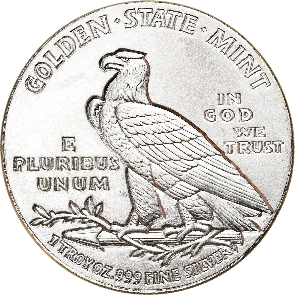 Monnaie, États-Unis, Indian Head, 1 Troy Ounce, Golden State Mint