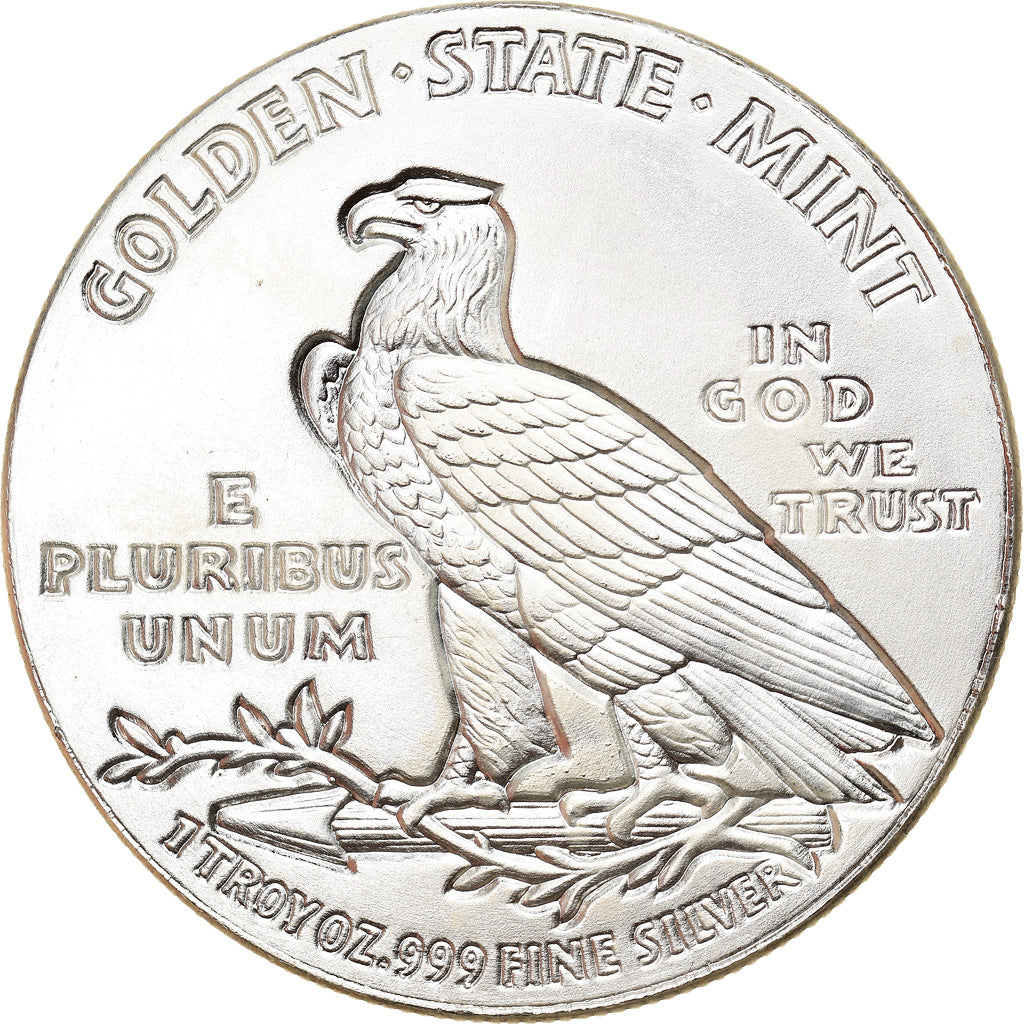 Munten, Verenigde Staten, Indian Head, 1 Troy Ounce, Golden State Mint