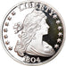 Moneta, Stati Uniti, Draped Bust Dollar 1804, 1 Oz, Exonumia, FDC, Argento