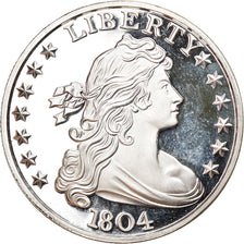 Moneda, Estados Unidos, Draped Bust Dollar 1804, 1 Oz, Exonumia, FDC, Plata