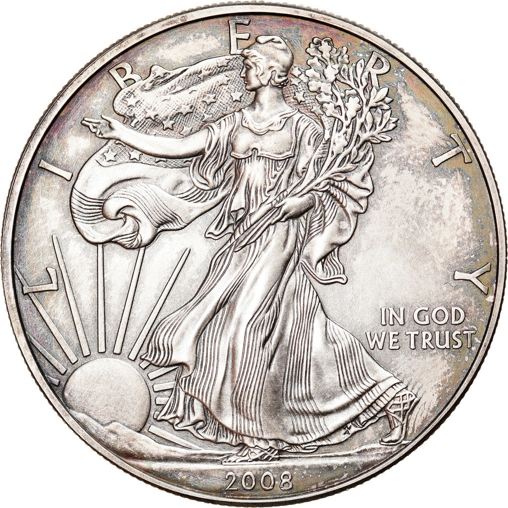 Münze, Vereinigte Staaten, Silver Eagle, Dollar, 2008, U.S. Mint, 1 Oz, VZ