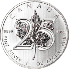 Münze, Kanada, Maple Leaf 25th Anniversary, 5 Dollars, 2013, 1 Oz, STGL