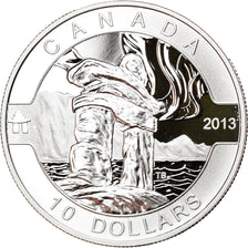 Monnaie, Canada, Elizabeth II, The Inukshuk, 10 Dollars, 2013, 1/2 Once, FDC