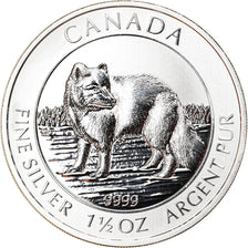 Moneta, Canada, Arctic Fox, 8 Dollars, 2014, 1-1/2 Oz, FDC, Argento