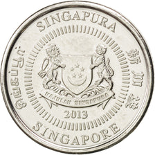 Coin, Singapore, 10 Cents, 2013, MS(63), Cupro-nickel, KM:New