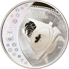 Coin, Canada, Elizabeth II, Bobsleigh, 25 Dollars, 2008, Proof, MS(65-70)