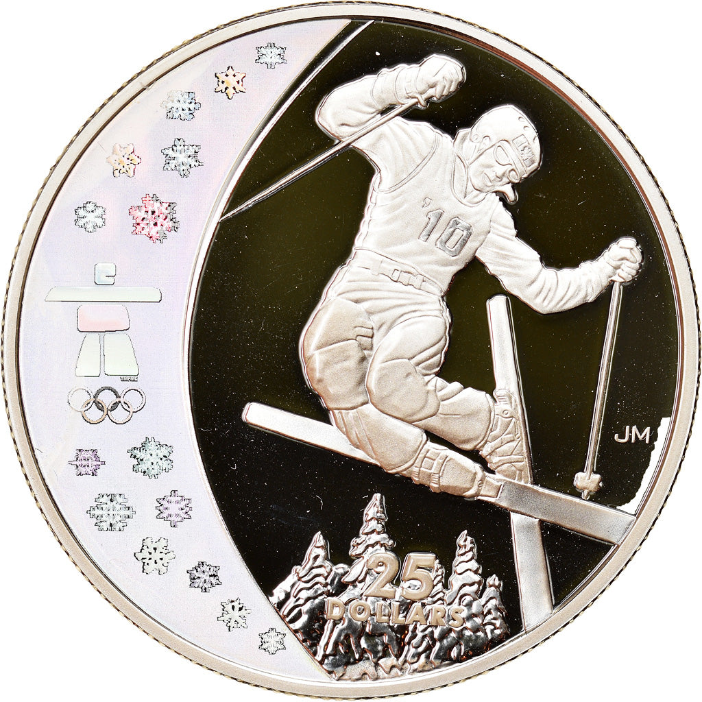 Coin, Canada, Elizabeth II, Freestyle skiing, 25 Dollars, 2008, MS(65-70)