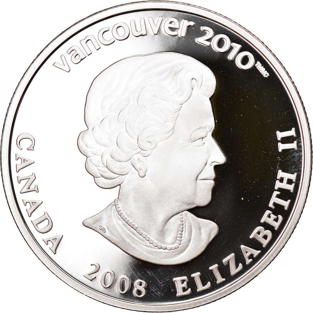 Moneda, Canadá, Elizabeth II, Snowboarding, 25 Dollars, 2008, FDC, Plata