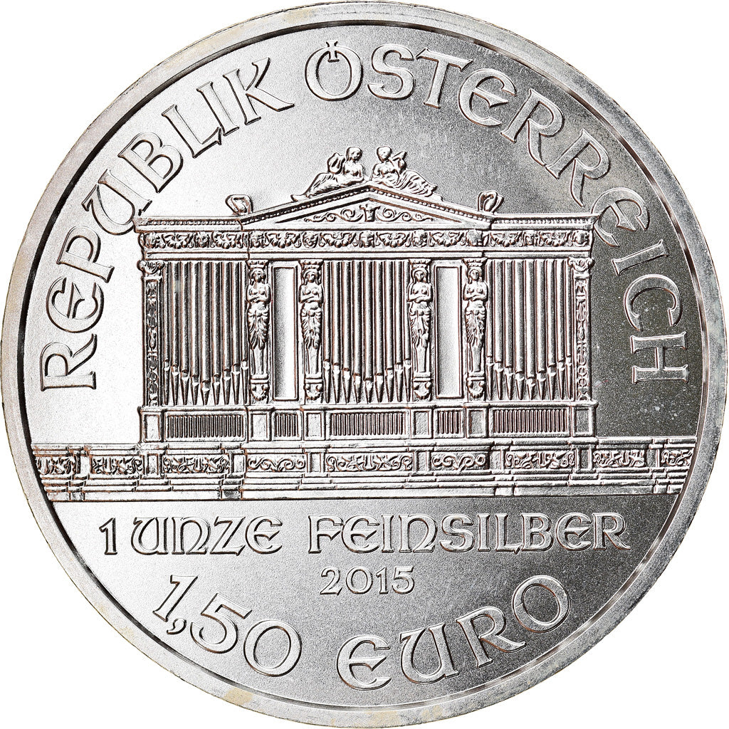 Austria, Philharmonic Orchestra, 1-1/2 Euro, 2015, 1 Oz, FDC, Argento