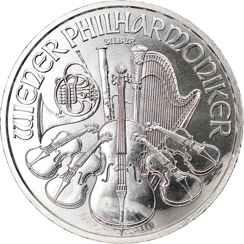 Österreich, Philharmonic Orchestra, 1-1/2 Euro, 2015, 1 Oz, STGL, Silber
