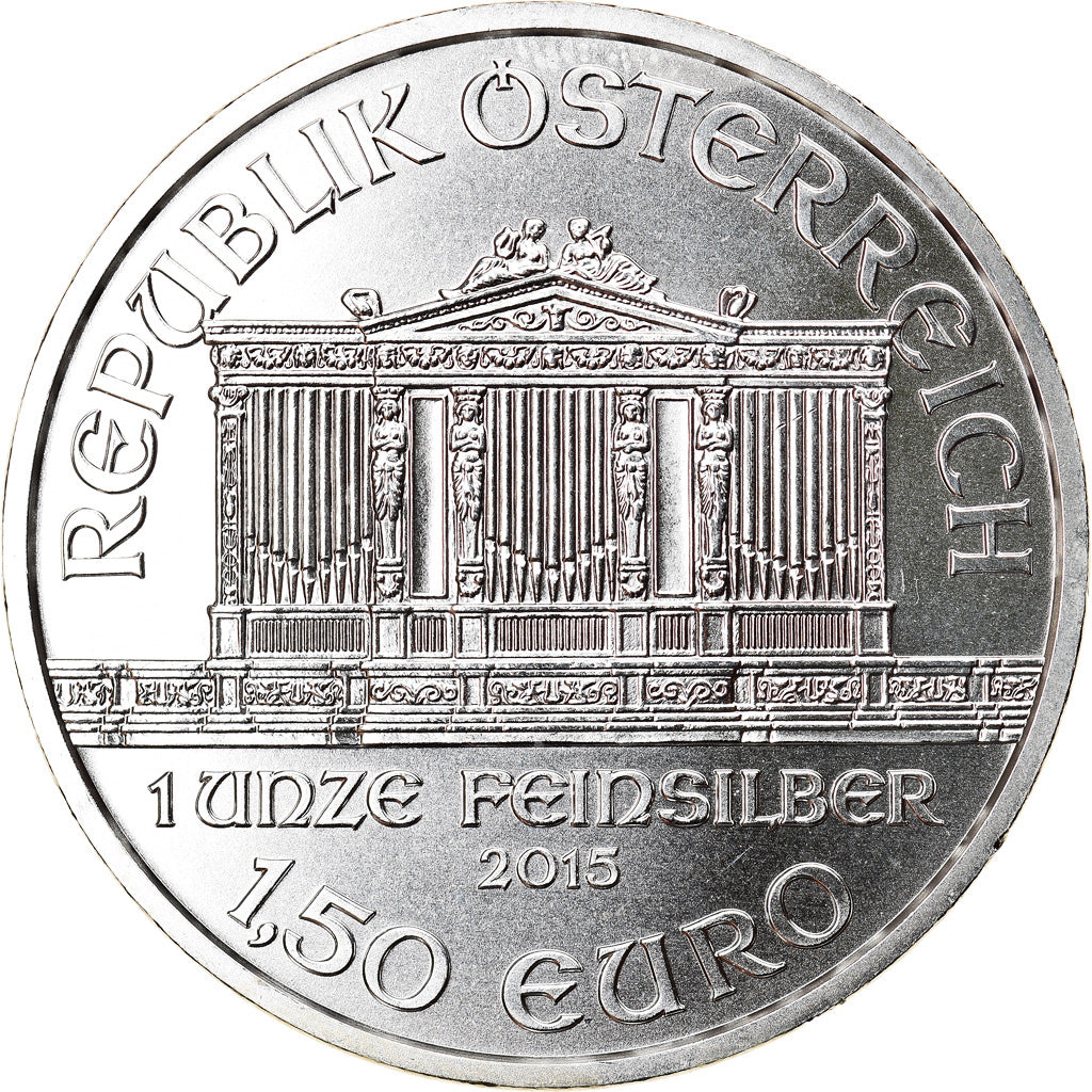 Austria, Philharmonic Orchestra, 1-1/2 Euro, 2015, 1 Oz, FDC, Argento