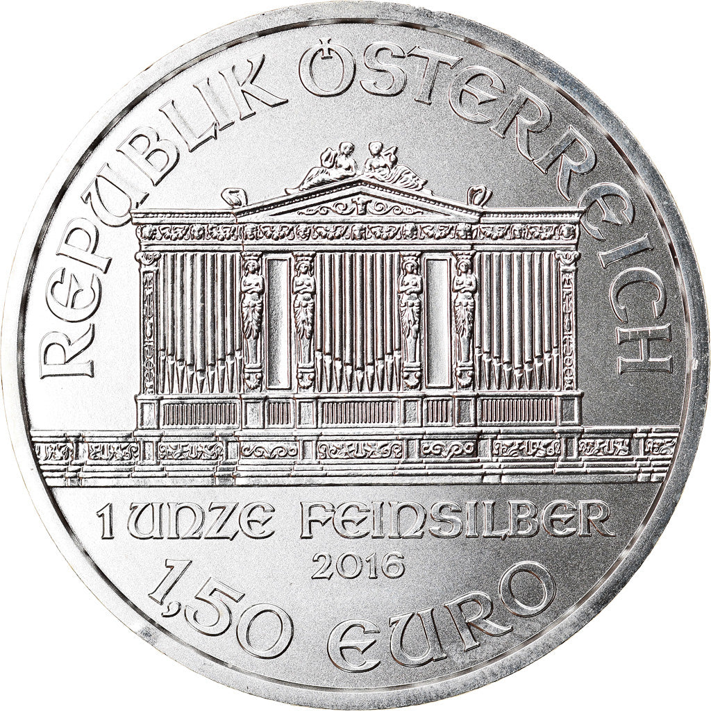 Austria, Philharmonic Orchestra, 1-1/2 Euro, 2016, 1 Oz, MS(65-70), Silver