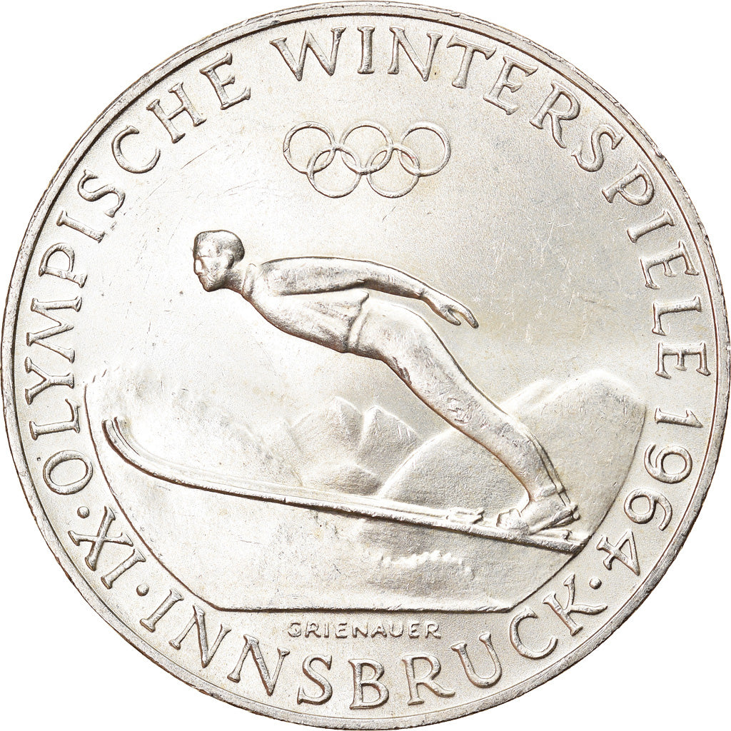 Moneta, Austria, Olympische Winterspiele, 50 Schilling, 1964, MS(63), Srebro