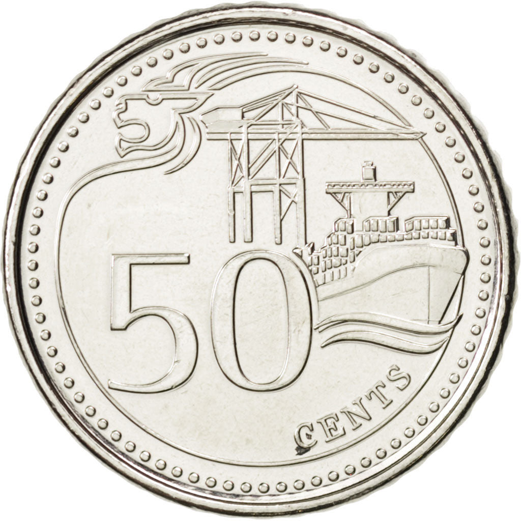 Coin, Singapore, 50 Cents, 2013, MS(63), Cupro-nickel, KM:New