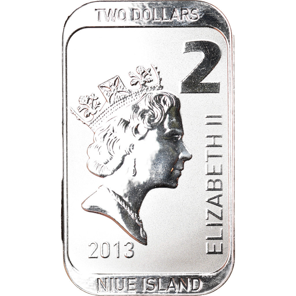 Moneta, Niue, Elizabeth II, Scottsdale Silver, 2 Dollars, 2013, 1 Oz, FDC