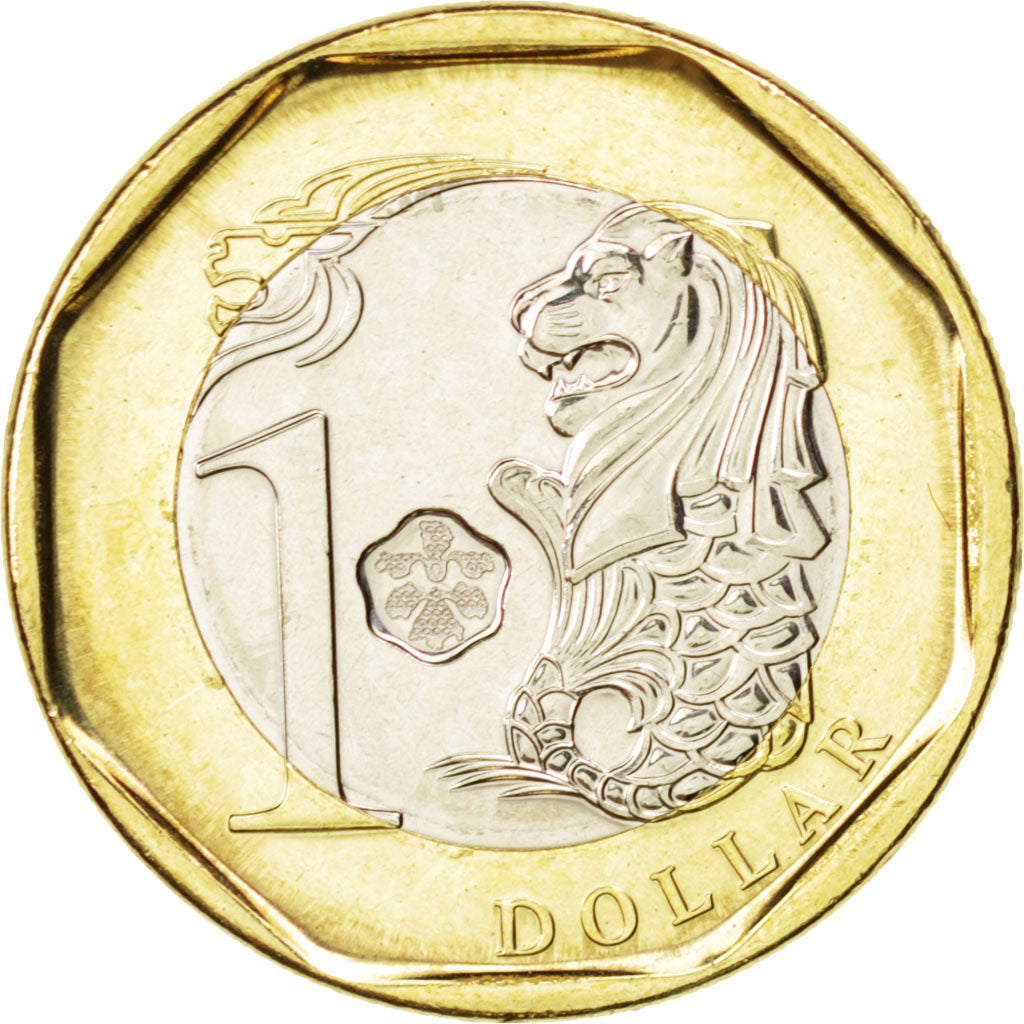 SINGAPORE, Dollar, 2013, KM #314, MS(63), Bi-Metallic, 24.65, 7.59