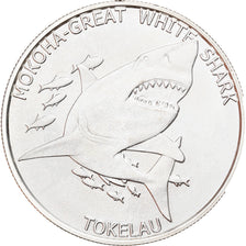 Monnaie, Tokelau, Mokoha-Great White Shark, 5 Dollars, 2015, 1 Oz, FDC, Argent