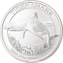 Coin, Australia, Tiger Shark, 50 Cents, 2016, 1/2 Oz, MS(65-70), Silver
