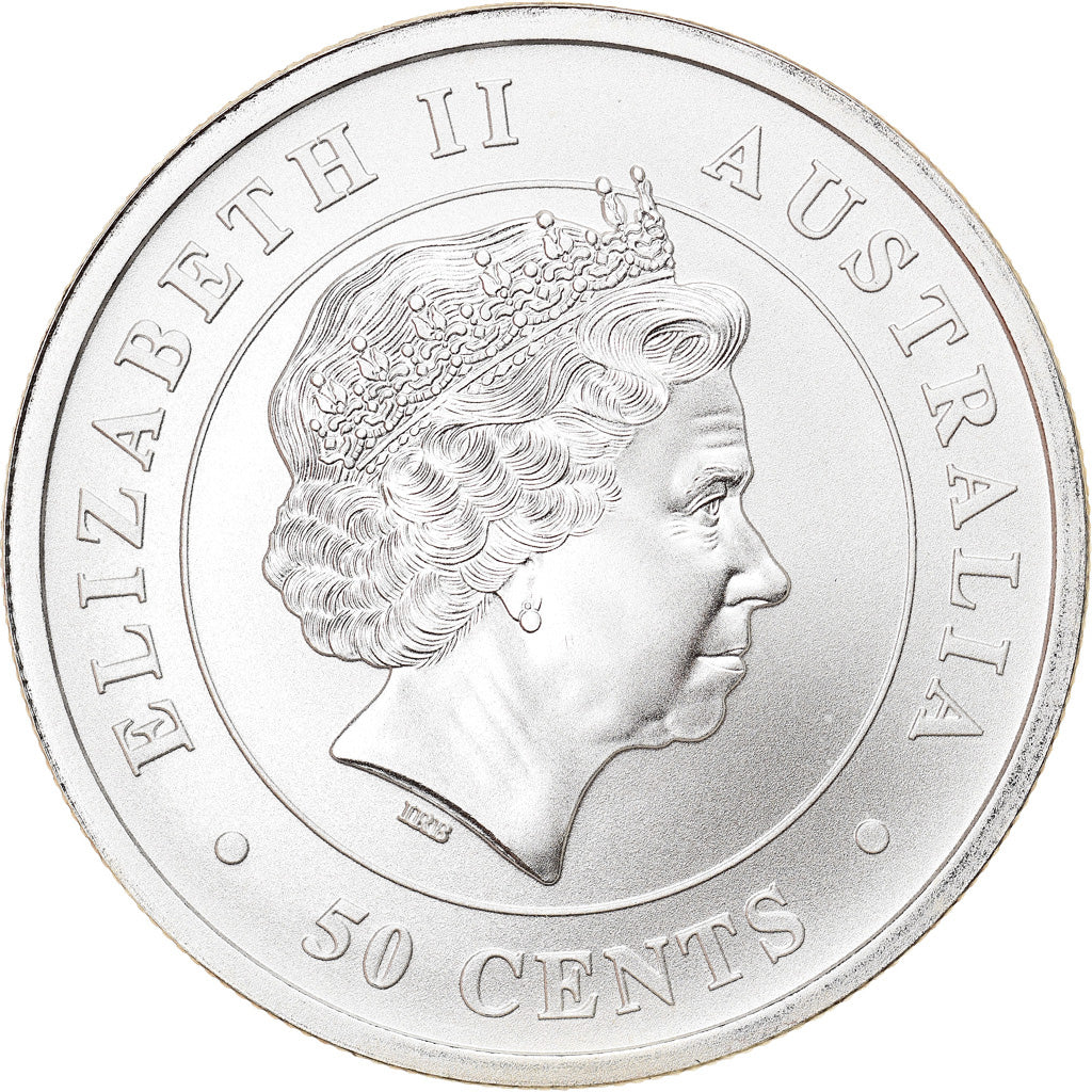 Coin, Australia, Tiger Shark, 50 Cents, 2016, 1/2 Oz, MS(65-70), Silver