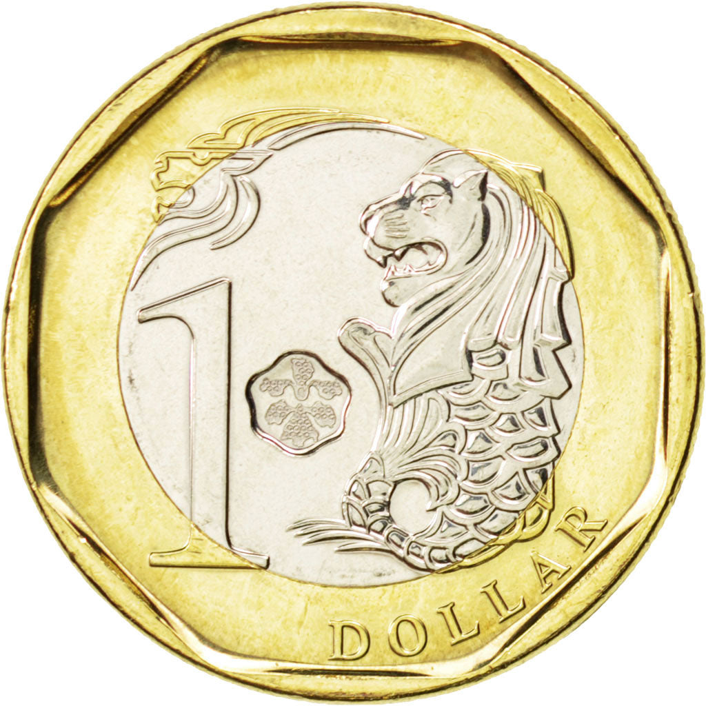 SINGAPORE, Dollar, 2013, KM #314, MS(63), Bi-Metallic, 24.65, 7.51