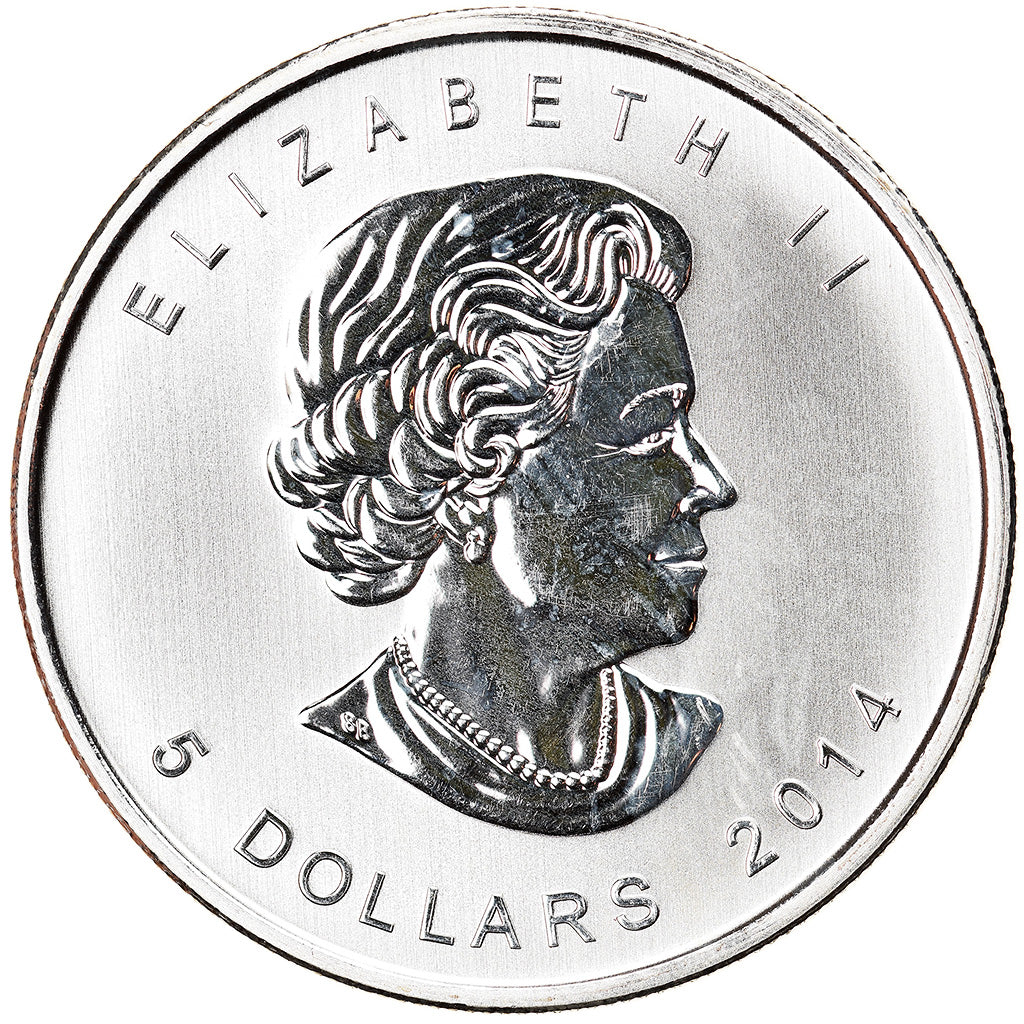 Moneta, Canada, Peregrine Falcon, 5 Dollars, 2014, 1 Oz, SPL+, Argento