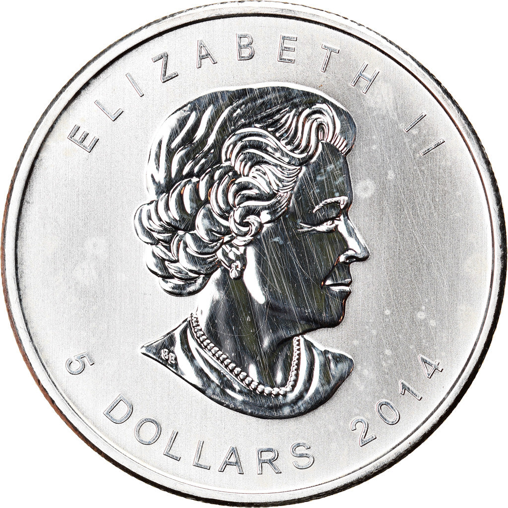 Moneta, Canada, Peregrine Falcon, 5 Dollars, 2014, 1 Oz, SPL-, Argento