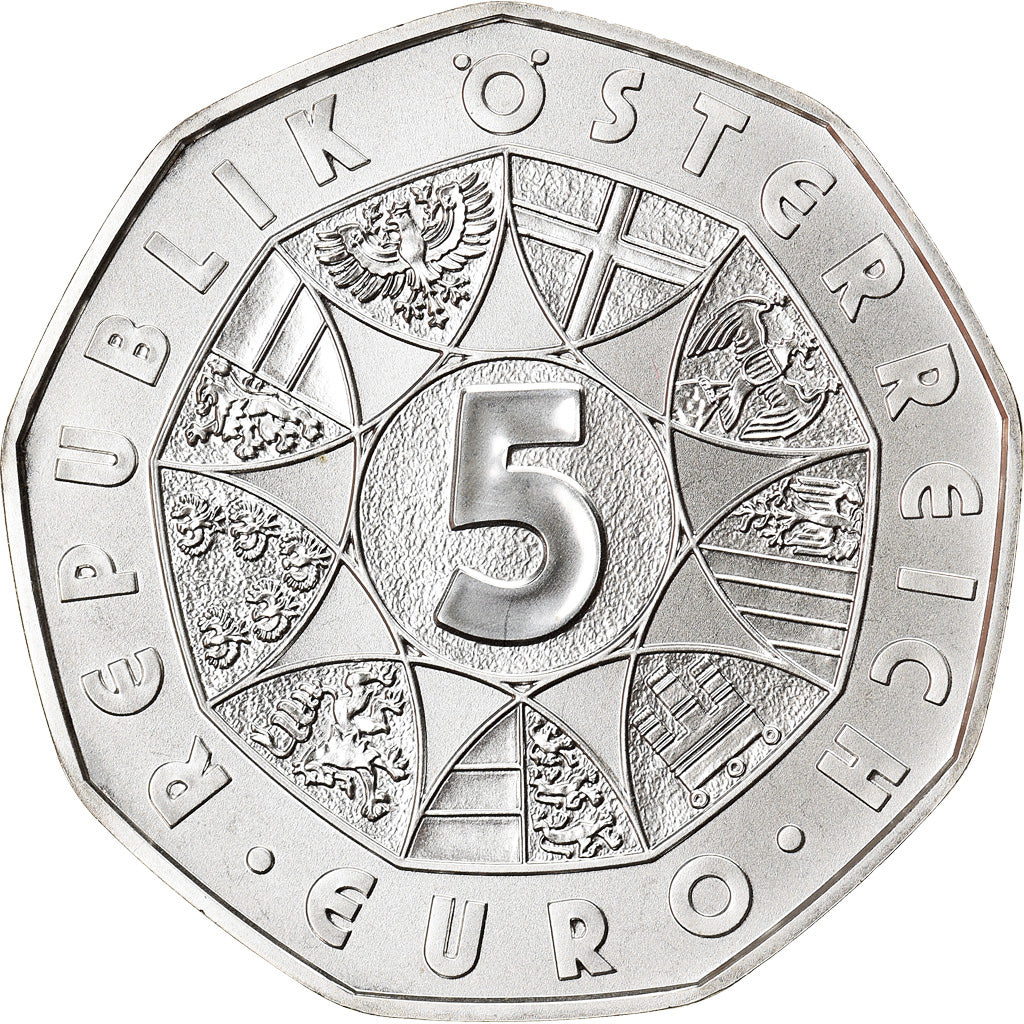 Áustria, 5 Euro, Duerer's Young Hare, 2016, MS(65-70), Prata