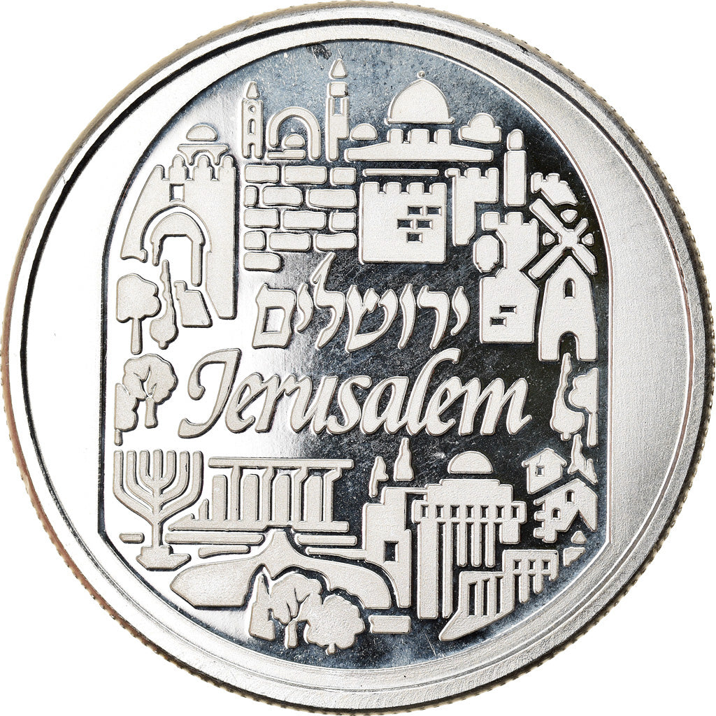 Munten, Israël, City of Peace - Jerusalem, 1 Troy Ounce, 2015, UNC-, Zilver