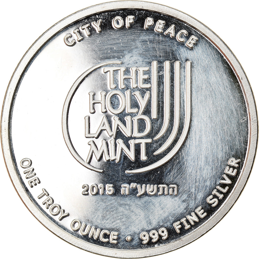 Munten, Israël, City of Peace - Jerusalem, 1 Troy Ounce, 2015, UNC-, Zilver