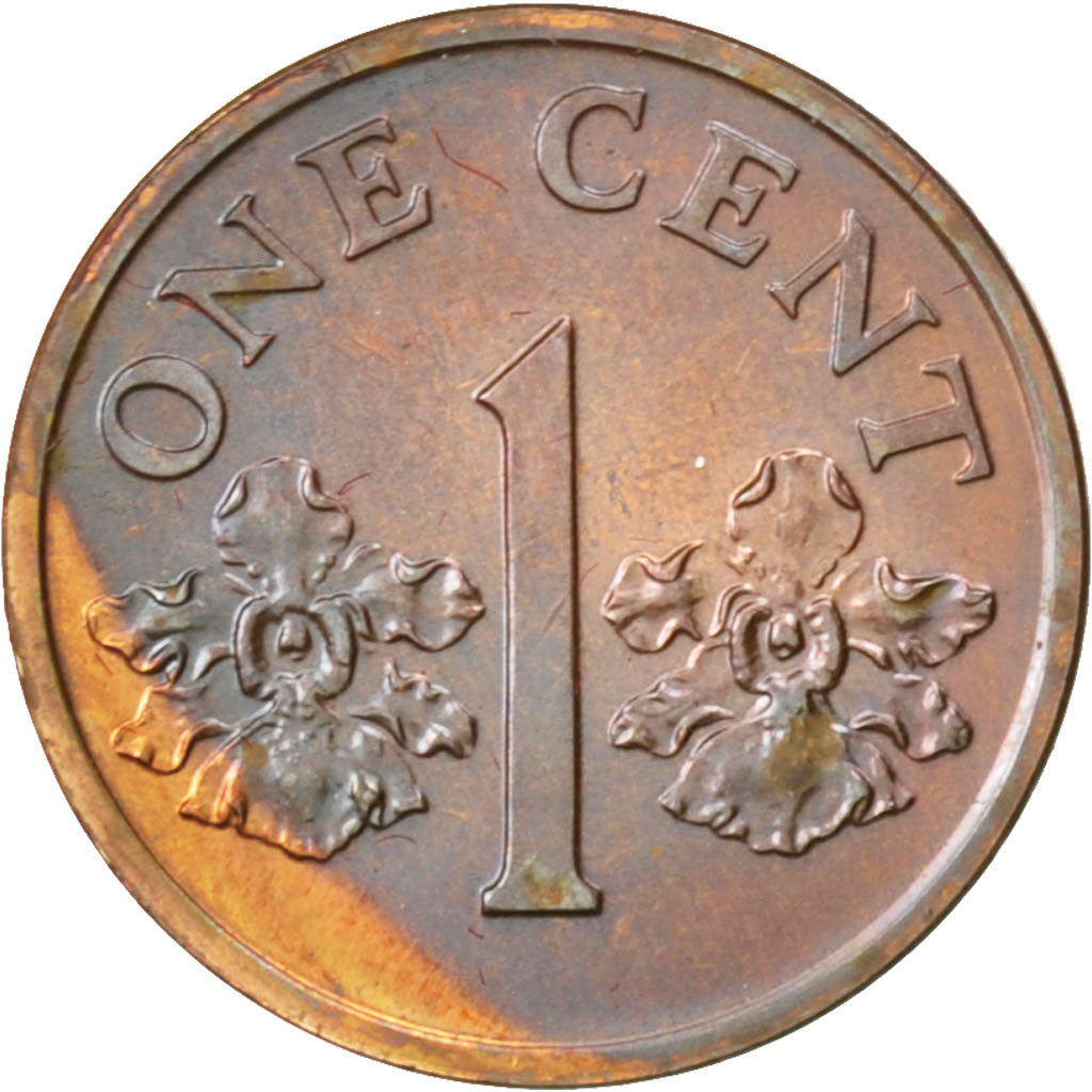 Coin, Singapore, Cent, 1988, MS(63), Bronze, KM:49