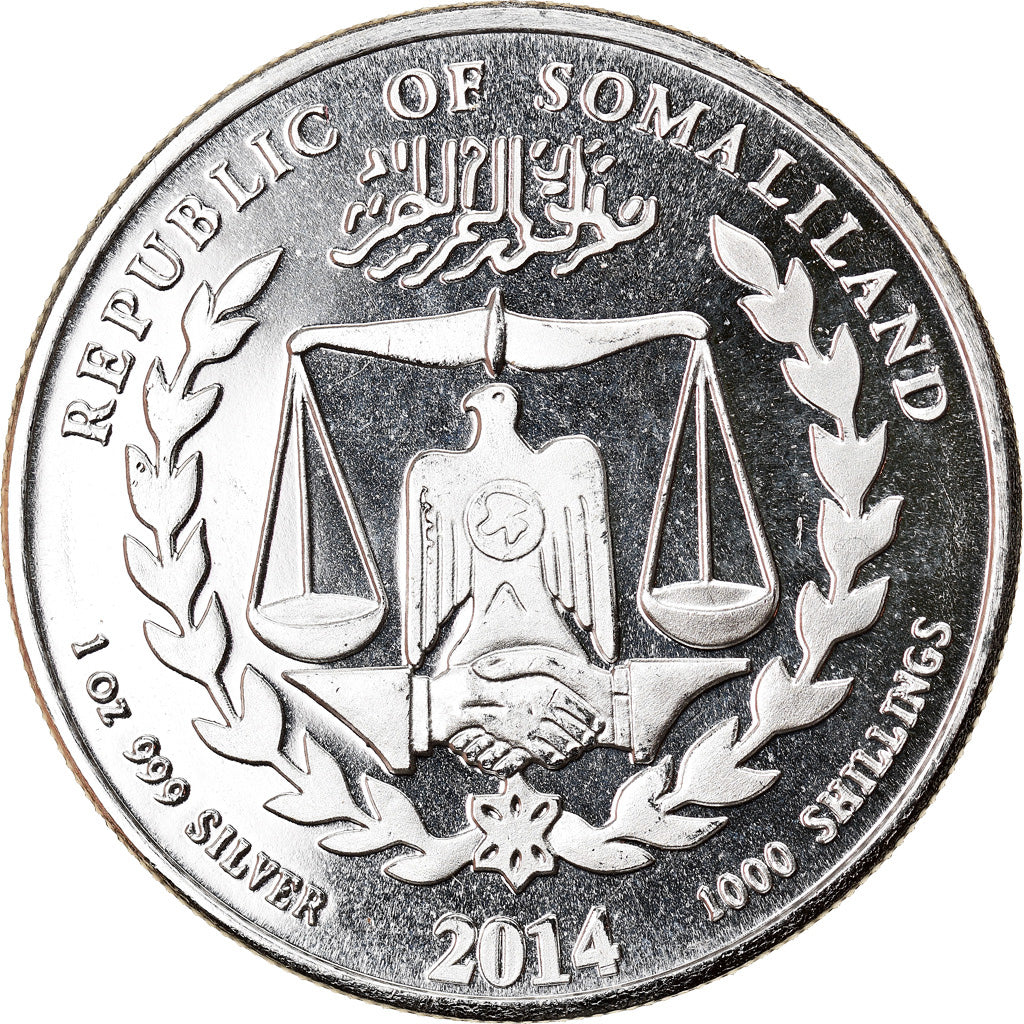 Münze, Somaliland, Year of the Horse, 1000 Shillings, 2014, STGL, Silber